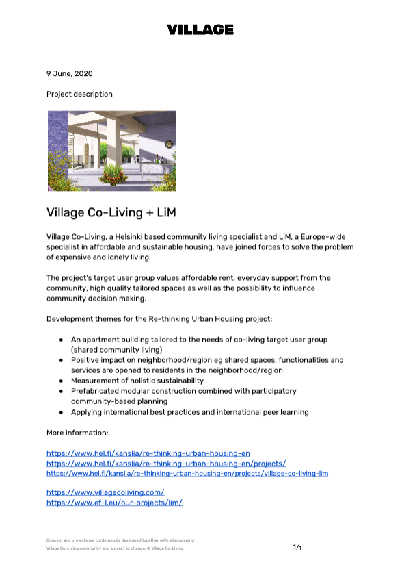 Village co living info pdf