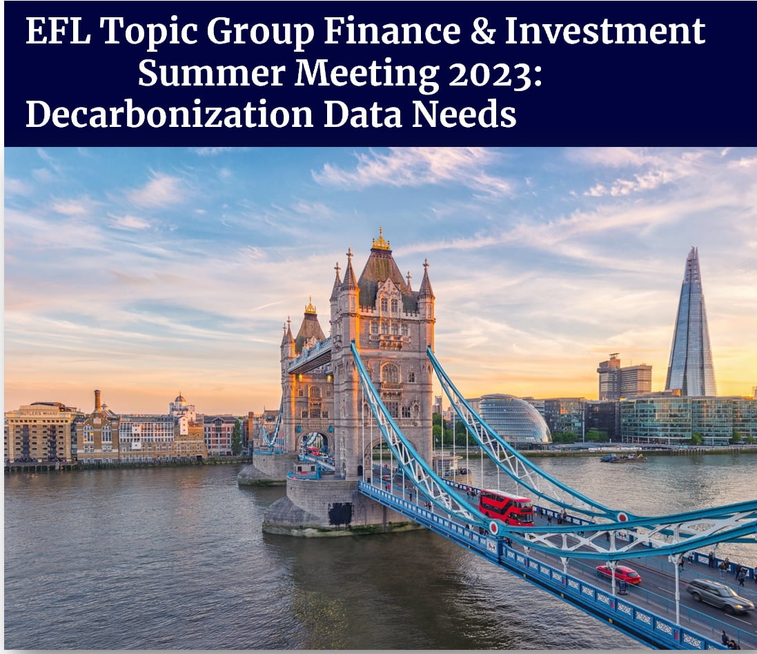 Topic Group Finance & Investments 31/8-1/9 in London - EFL European ...