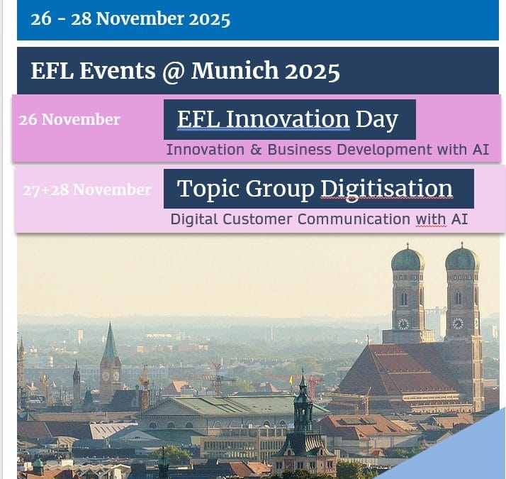 EFL Innovation Event & Topic Group Digitisation 26-28 November in Munich